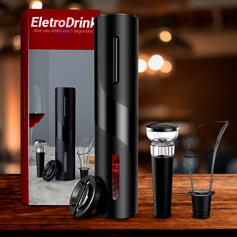 Abridor de Vinho Elétrico | Saca Rolhas Automático - EletroDrink