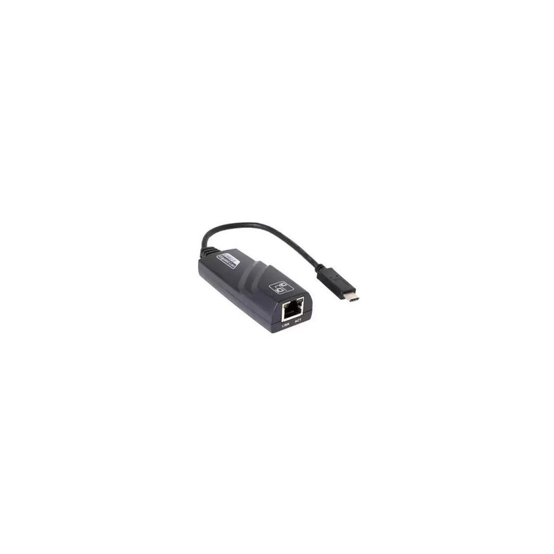 Adaptador de Rede Multilaser WI423 USB Tipo-C (m) x RJ45 (f) 10/100/1000 Gigabit - Preto