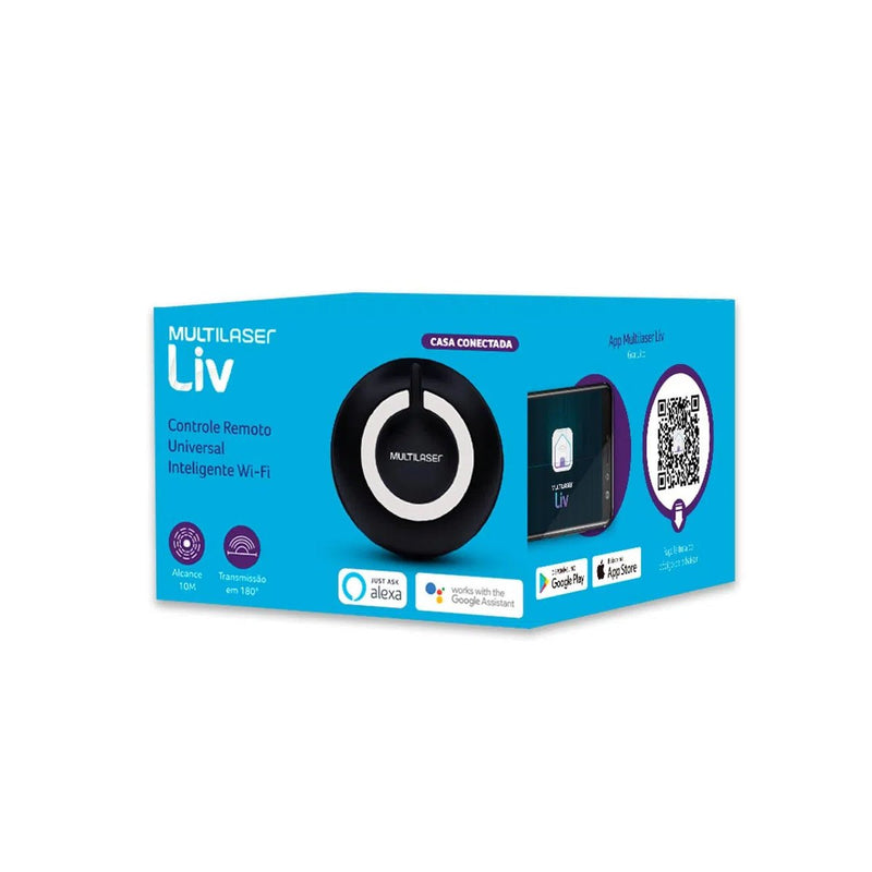 Controle Remoto Universal Inteligente Multilaser Liv SE226 WiFi Preto