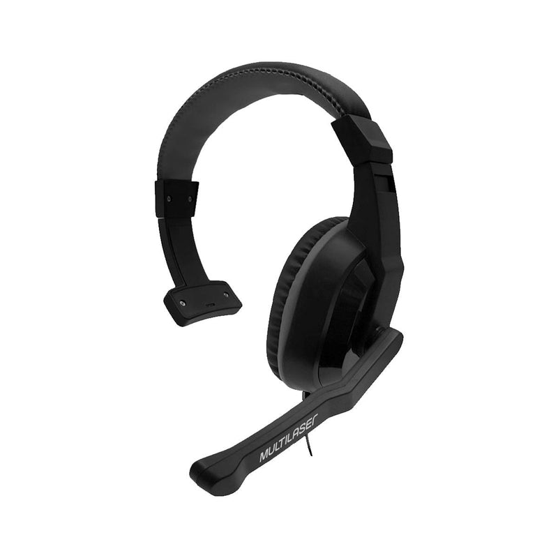 Headset Monoauricular P3 3.5mm Microfone com Redução de Ruído Preto Multilaser - PH374