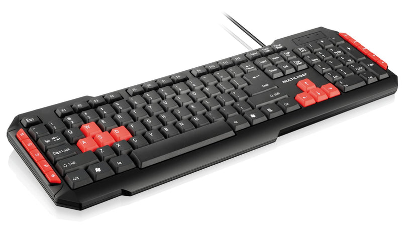 Teclado Gamer Multimídia Red USB Multilaser - TC160